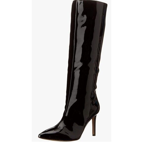 Guess Women's Dayton Knee High Boot, Black Patent 001, 8 - Picture 1 of 5